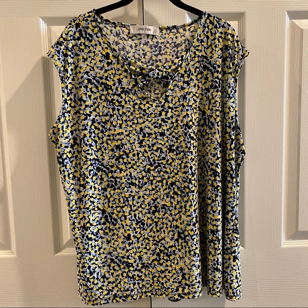 Jones Studio Plus Size Sleeveless Blouse
